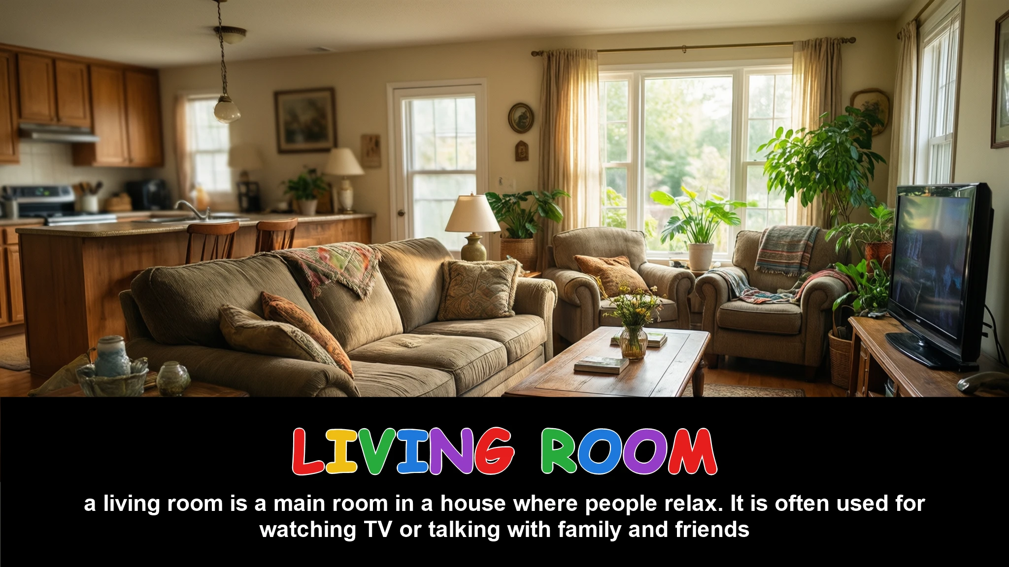 English Illustration for living room